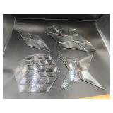 4 Clear Glass Geometric Panes