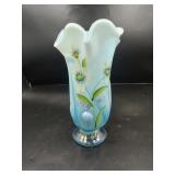Fenton Vase Handpainted by S. Waters