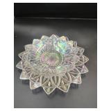 (2) Federal Glass Sunflower Petal Iridescent Glass