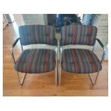 2 Matching Metal Framed Chairs