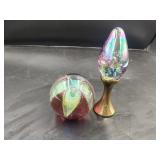 2 Glass Eye Studios Paperweights