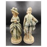 Pair of 1940s New Art Wares Chalkware Figures