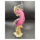 Murano Blown Glass Cockatoo Parrot