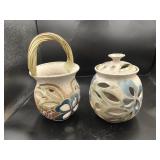 Ceramic Basket and Lidded Container