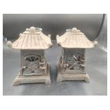 2 Cast Iron Hanging Candle Holders