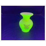 Fenton Uranium Glass Vase