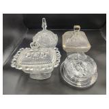 4 Lidded Candy Dishes