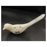 Fenton White Art Glass Bird - Read Details