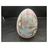Fenton Egg Handpainted by A. Farley