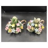 2 Capodimonte Candle Holders
