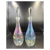 (2) Toscany Romanian Decanters
