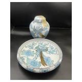 Gold Imari Hand Painted Japanese Bowl and Urn