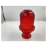 Viking Ruby Red Diamond Point Fairy Lamp