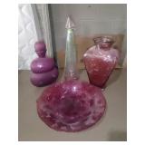 Purple Glass Decorative Items