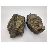 2 Pcs Chalcopyrite Copper Ore