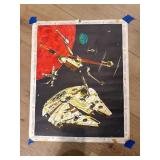 Star Wars Copyright 1977 Poster with Spacecraft De
