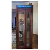 Wooden Telephone Booth with Decor