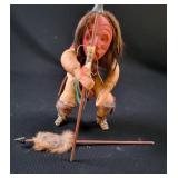 Iroquois Corn Husk Doll With Spear