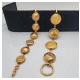 Gold-Toned Military Themed Bracelets