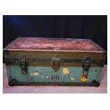 Military Foot Locker With Markings