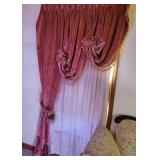 Victorian Pink Velvet Drapes