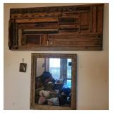 Rustic Decor Wooden Wall Art & Mirror