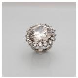 Sterling Ring With Large Center Stone