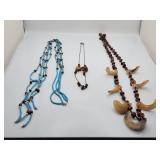 Beaded and Crescent Necklaces