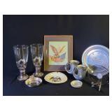Patriotic Decor and Pewter Lot