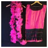 Flapper-Style Dress with Boa