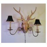 Deer Head Wall Sconce with Lights
