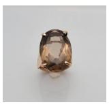14K Gold Smokey Quartz Ring