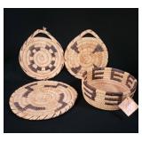 Handwoven Papago Fiber Baskets