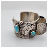 Sterling Silver and Turquoise Watch Band