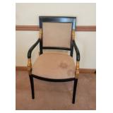 Regency-Style Black Chair with Gilding