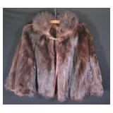 Fur Cape with Satin Lining