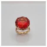 10K Gold Ring with Fire Opal
