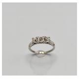 Platinum Ring with Diamonds, Size 7