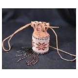 Native American Beaded Leather Purse