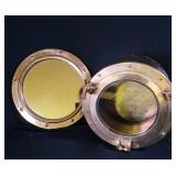 Brass Porthole and Mirror Set