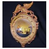 Convex Gilded Mirror With Eagle Motif