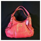 Coach Red Leather Shoulder Bag