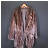 Brown Fur Coat Made in Hong Kong