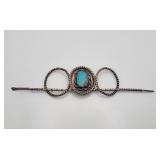 Silver Hair Accessory with Turquoise