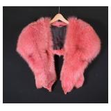 Dyed Pink Fur Stole