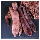 Fur Collars and Fringe Purse Set