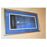 Framed Oriental Paper Lantern Artwork