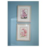 Pair of Framed Floral Art