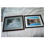Pair of Fountain City Pond Framed Photographs