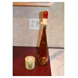 Chili Peppers & Garlic Infused Oil Glass Bottle